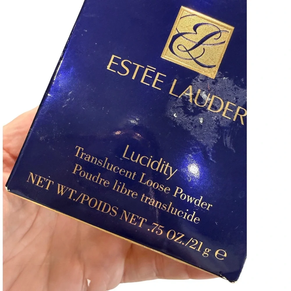 Estee‎ Lauder Lucidity Translucent Loose Powder 02 Light/Medium .75 oz Jar Puff